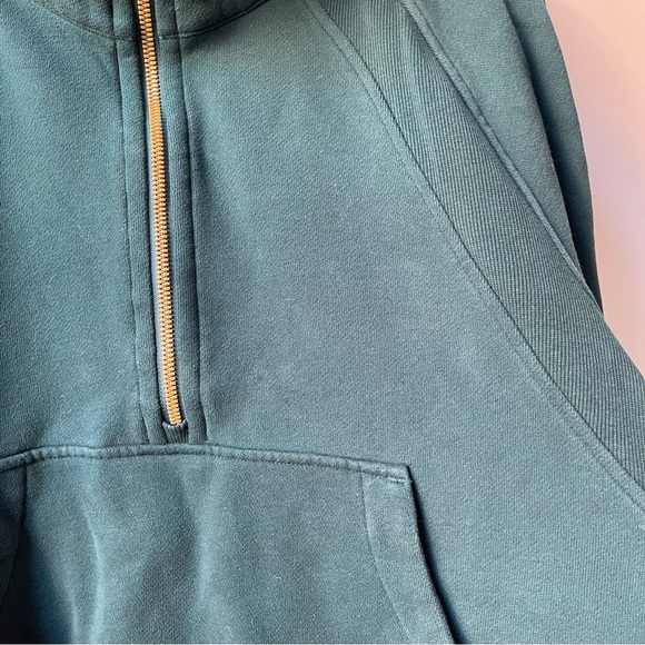 RARE COLOR Lululemon Scuba Oversized Funnel Neck M/L Storm Teal Gold - Picture 9 of 13